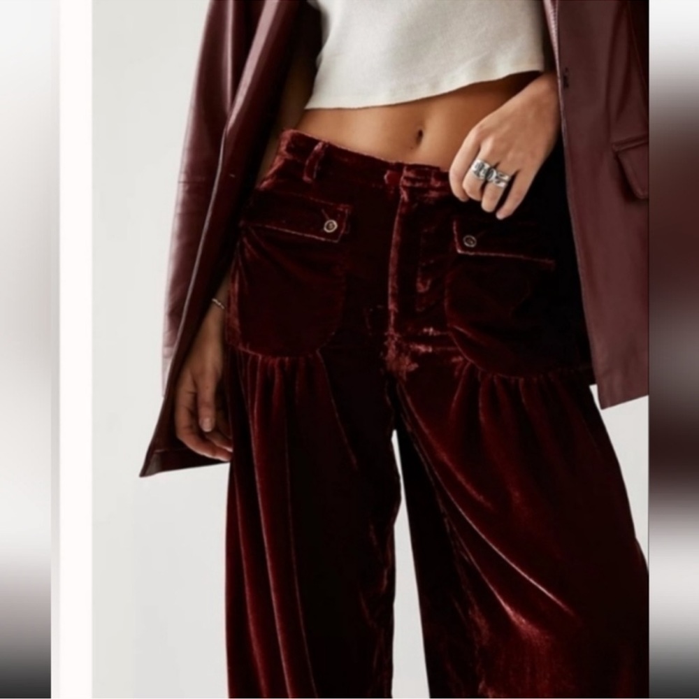 Free People Lotus Velvet Pants Flares